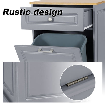 Cestino per rifiuti da cucina ribaltabile, cestino per rifiuti da banco in legno con cassetto