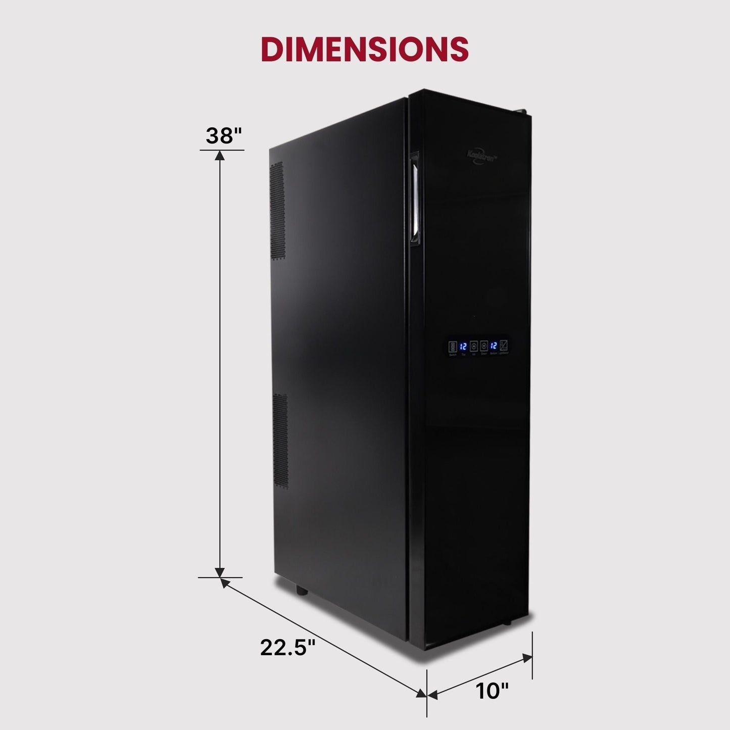Frigorifero per vino indipendente Koolatron Slim Dual Zone da 18 bottiglie