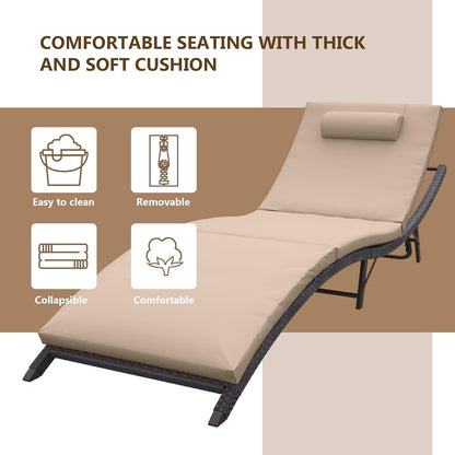 Set chaise lounge da esterno Kullavik in 3 pezzi