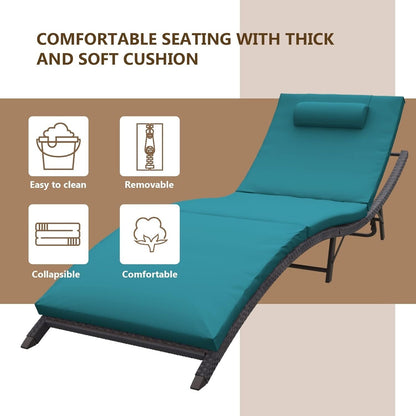 Set chaise lounge da esterno Kullavik in 3 pezzi