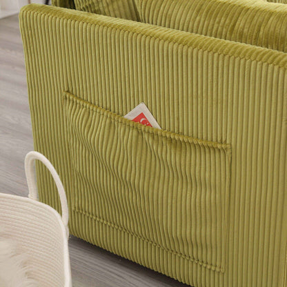 Il divano con seduta contenitore a L si ripiega in una poltrona reclinabile