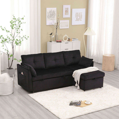 Il divano con seduta contenitore a L si ripiega in una poltrona reclinabile