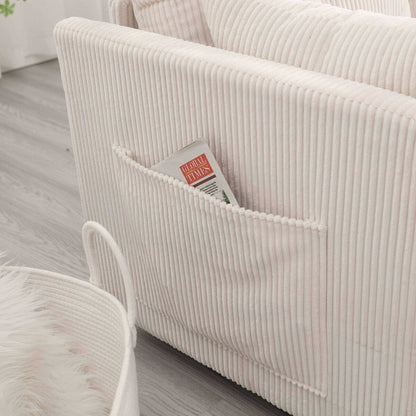 Il divano con seduta contenitore a L si ripiega in una poltrona reclinabile