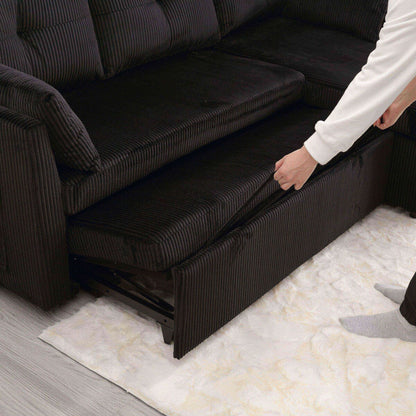 Il divano con seduta contenitore a L si ripiega in una poltrona reclinabile