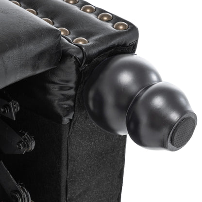 Set da 2 poltrone reclinabili manuali con schienale e finiture a borchie