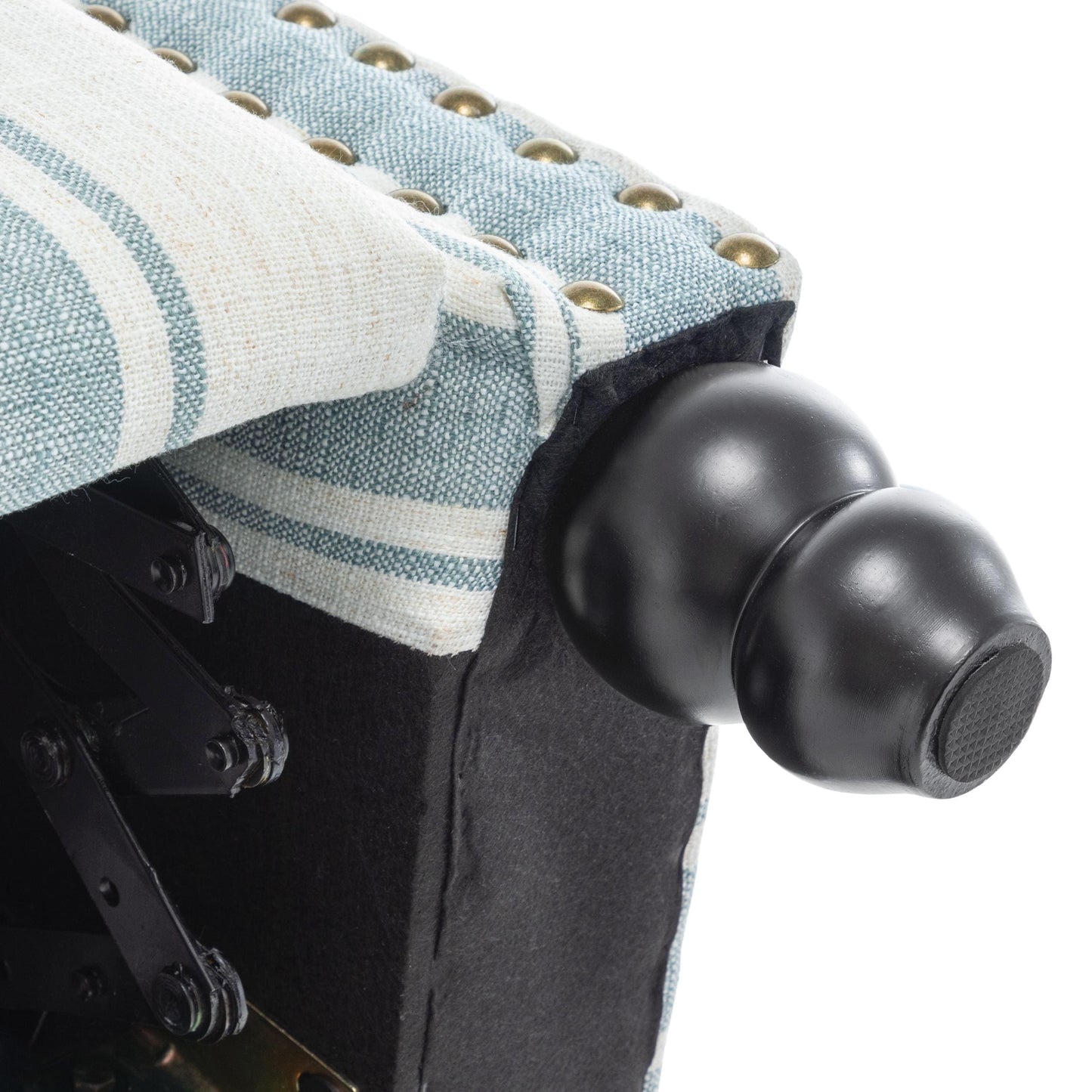 Set da 2 poltrone reclinabili manuali con schienale e finiture a borchie