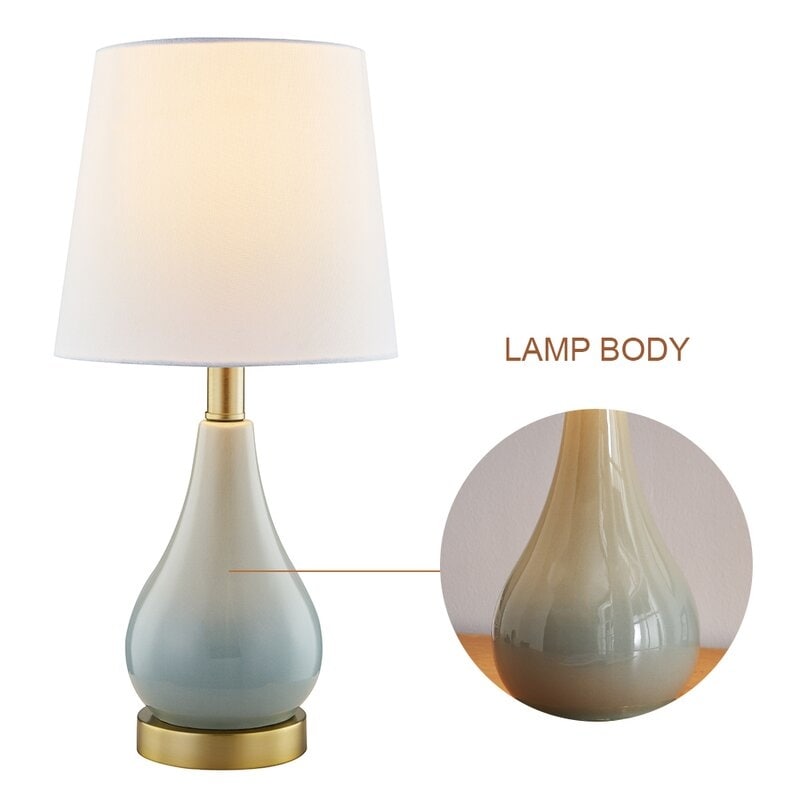 Set di lampade da tavolo da 17,5 pollici con USB (set di 2)