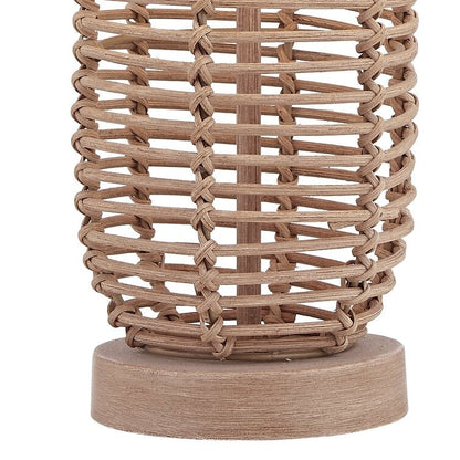 Set di 2 lampade da tavolo in rattan naturale da comodino (set di 2) - 12*12*21