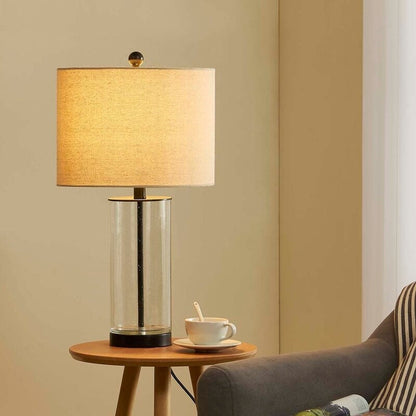 Set di lampade da tavolo in vetro trasparente da 23,75 pollici (set di 2) - 13*13*23,75 pollici