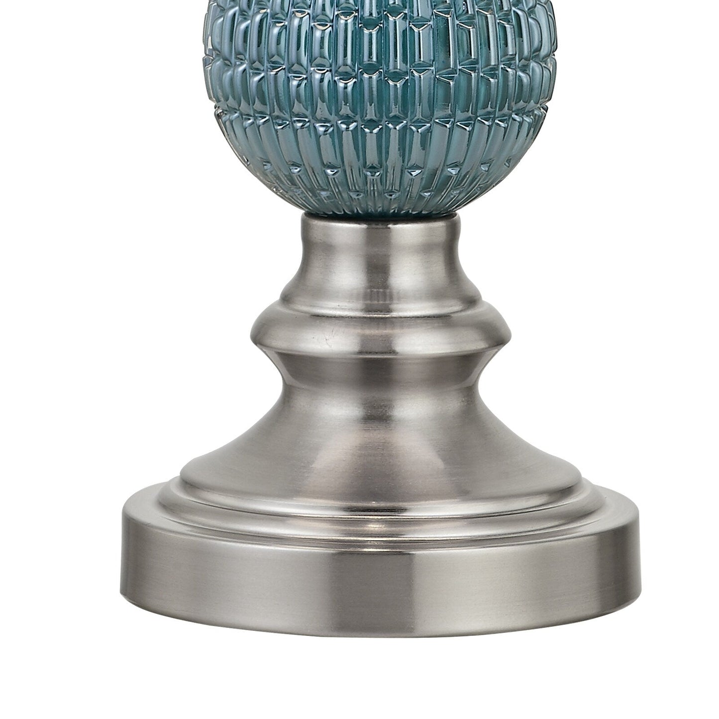 Set di 2 lampade da tavolo in vetro azzurro chiaro