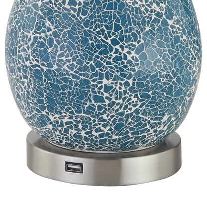 Set di lampade da tavolo in vetro 25.25 con USB (set di 2)