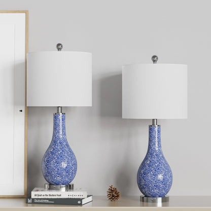 Set di lampade da tavolo in vetro 25.25 con USB (set di 2)