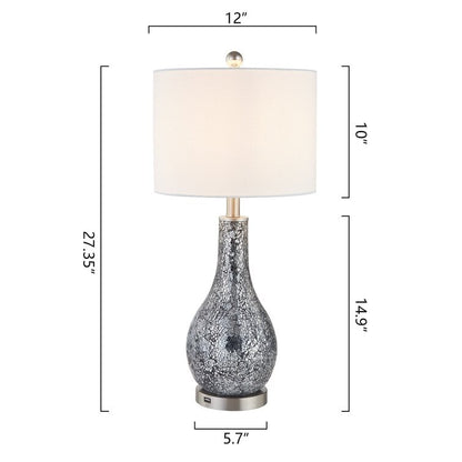 Set di lampade da tavolo in vetro 25.25 con USB (set di 2)