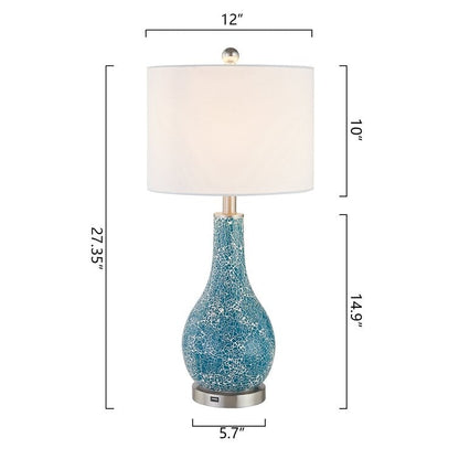 Set di lampade da tavolo in vetro 25.25 con USB (set di 2)