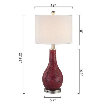 Set di lampade da tavolo in vetro 25.25 con USB (set di 2)