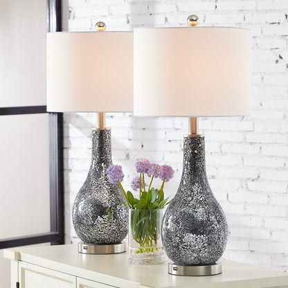 Set di lampade da tavolo in vetro 25.25 con USB (set di 2)