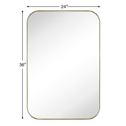 Specchi da parete rotondi in metallo TEHOME, stile moderno di metà secolo