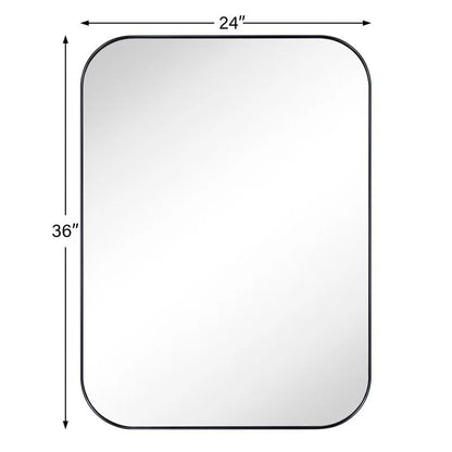 Specchi da parete rotondi in metallo TEHOME, stile moderno di metà secolo