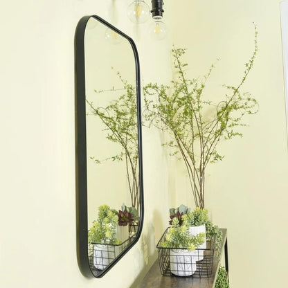 Specchi da parete rotondi in metallo TEHOME, stile moderno di metà secolo