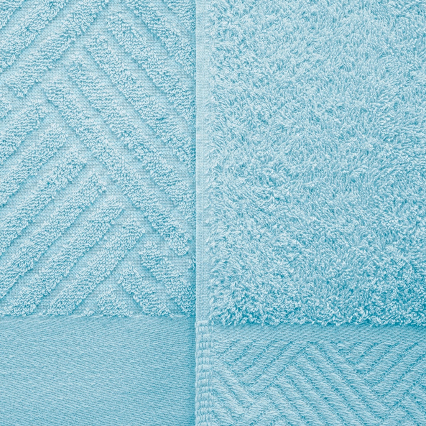 Set di asciugamani da 6 pezzi in 100% cotone egiziano di qualità superiore con motivo a intreccio