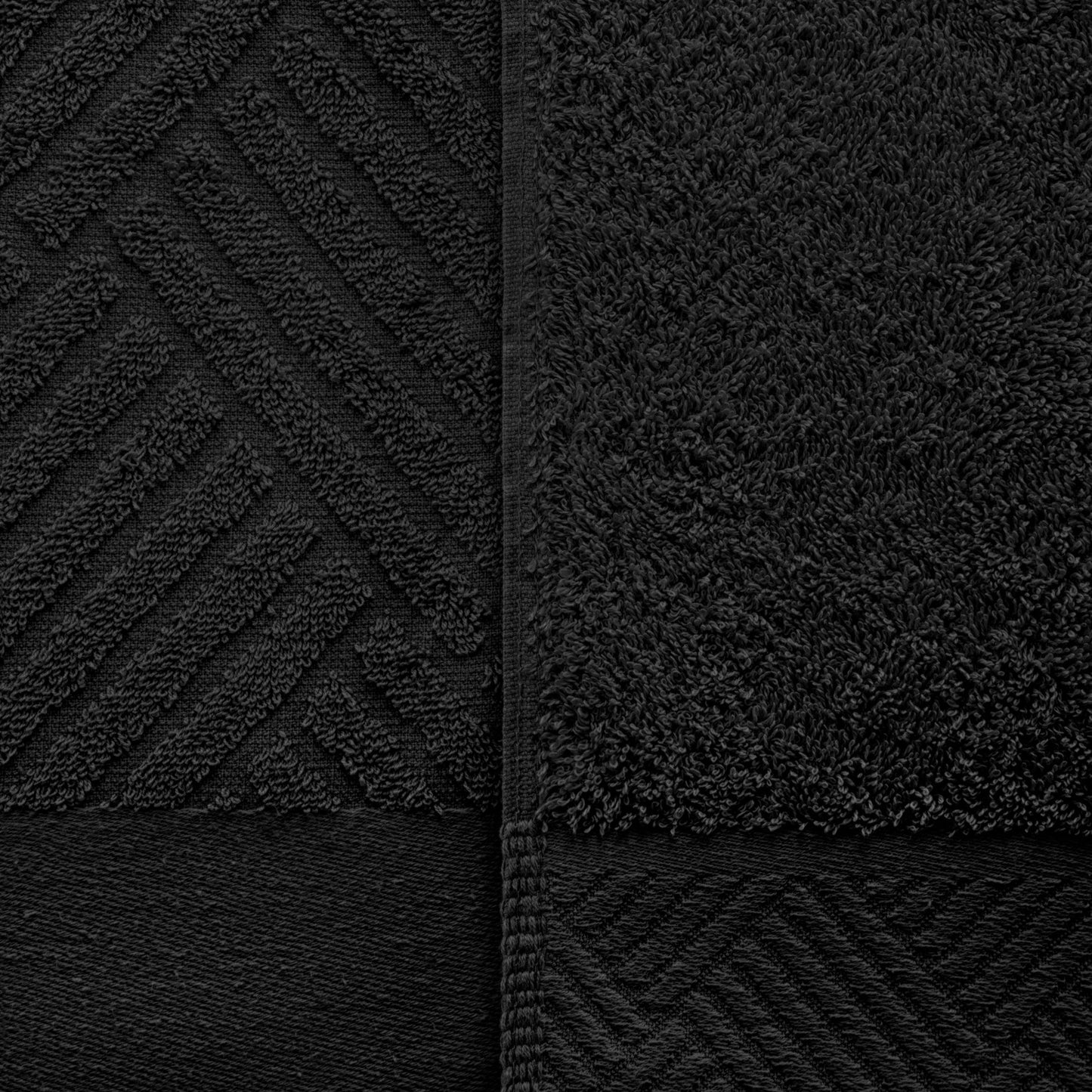 Set di asciugamani da 6 pezzi in 100% cotone egiziano di qualità superiore con motivo a intreccio