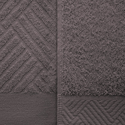 Set di asciugamani da 6 pezzi in 100% cotone egiziano di qualità superiore con motivo a intreccio