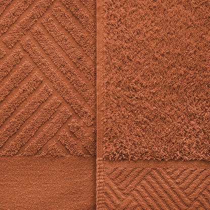 Set di asciugamani da 6 pezzi in 100% cotone egiziano di qualità superiore con motivo a intreccio