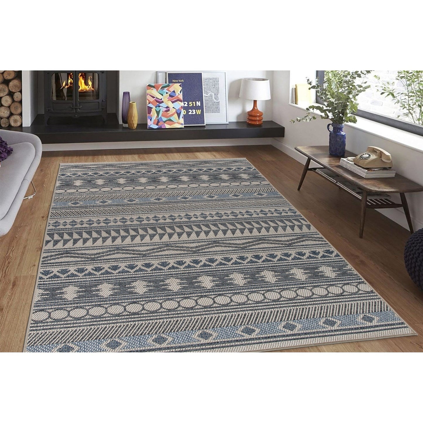 Galleria di tappeti World Rug - Tappeto moderno bohémien per interni ed esterni