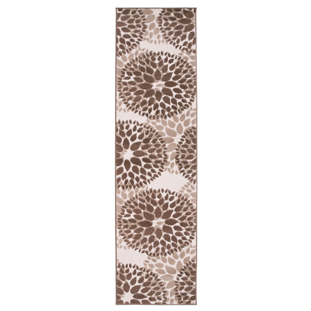 Tappeto moderno con cerchi floreali della World Rug Gallery