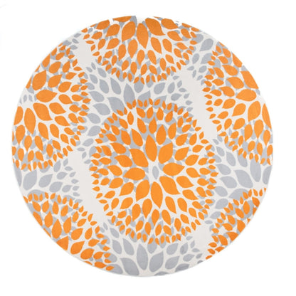 Tappeto moderno con cerchi floreali della World Rug Gallery