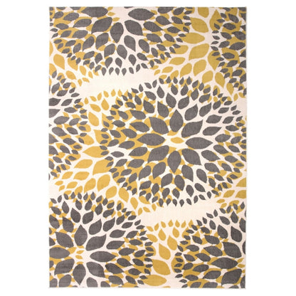 Tappeto moderno con cerchi floreali della World Rug Gallery