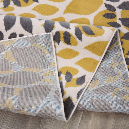 Tappeto moderno con cerchi floreali della World Rug Gallery