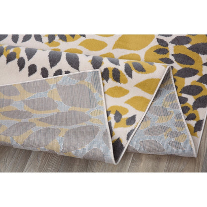 Tappeto moderno con cerchi floreali della World Rug Gallery