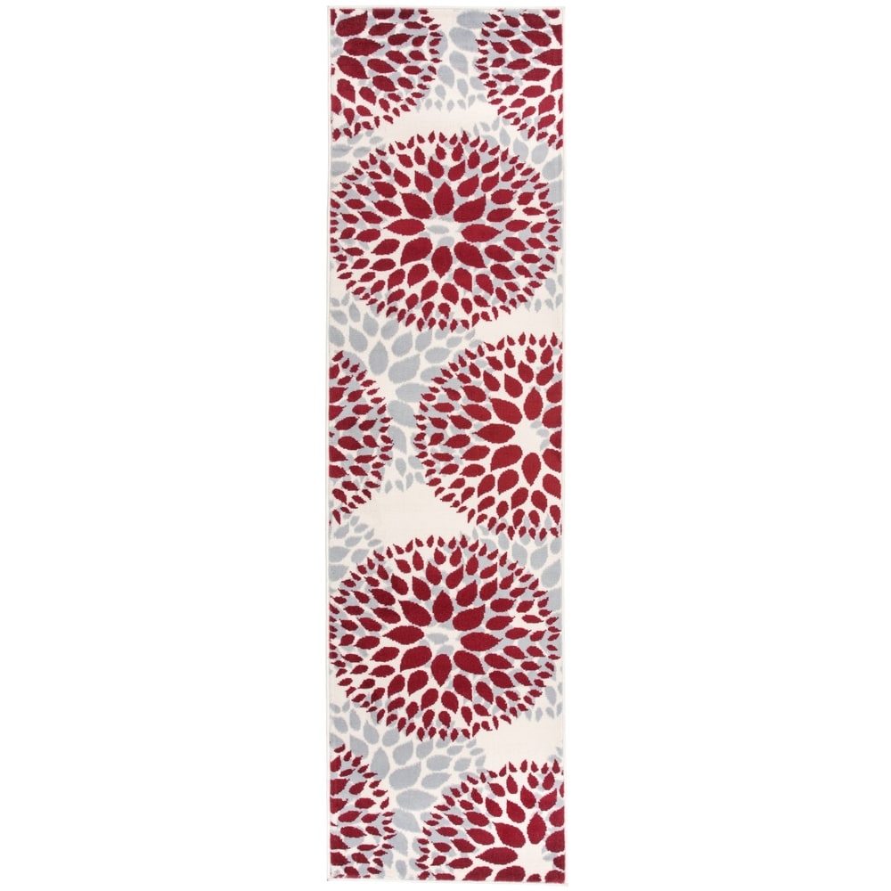 Tappeto moderno con cerchi floreali della World Rug Gallery