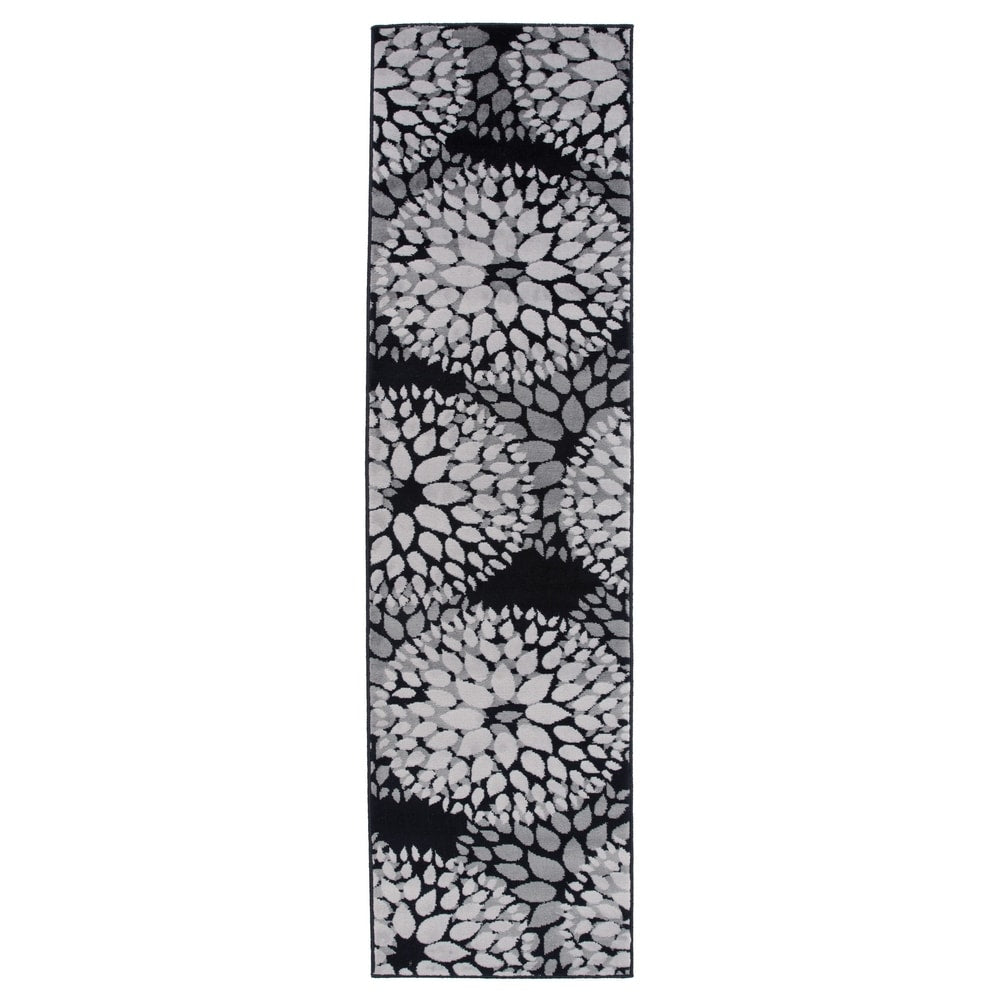 Tappeto moderno con cerchi floreali della World Rug Gallery