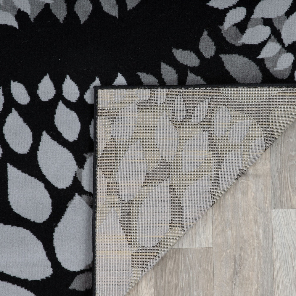 Tappeto moderno con cerchi floreali della World Rug Gallery