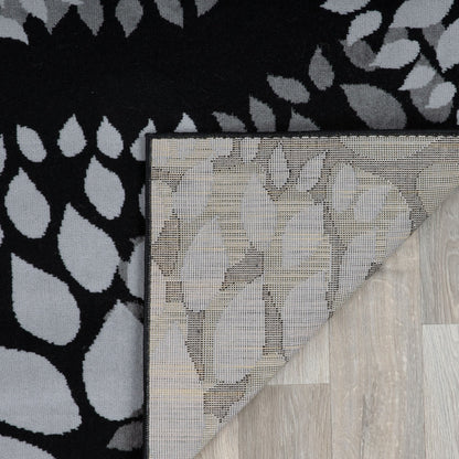 Tappeto moderno con cerchi floreali della World Rug Gallery