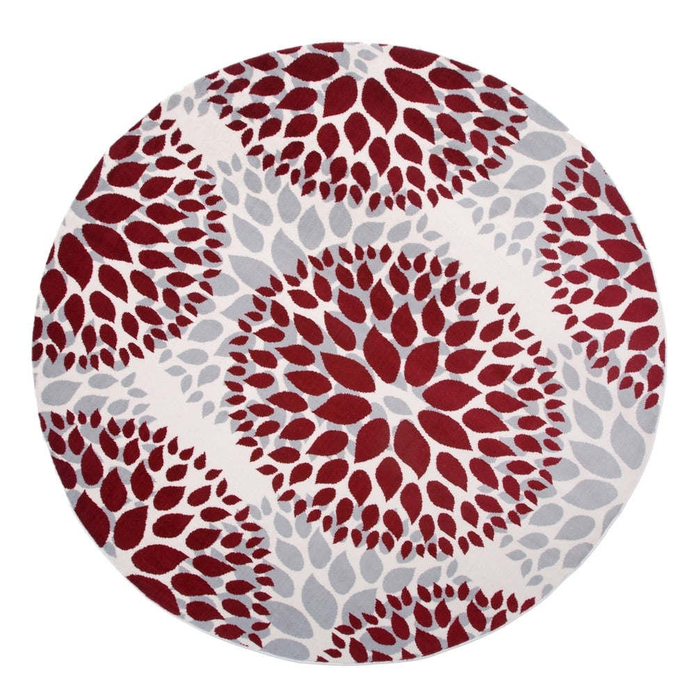 Tappeto moderno con cerchi floreali della World Rug Gallery