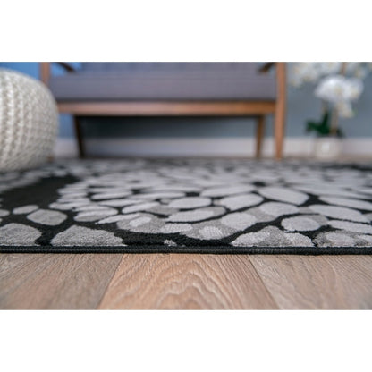 Tappeto moderno con cerchi floreali della World Rug Gallery