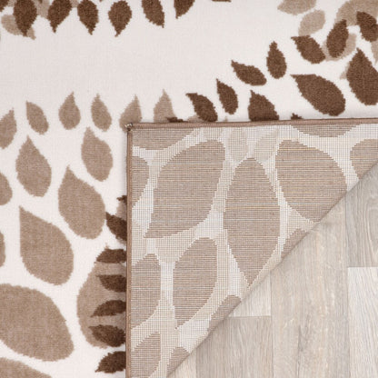 Tappeto moderno con cerchi floreali della World Rug Gallery