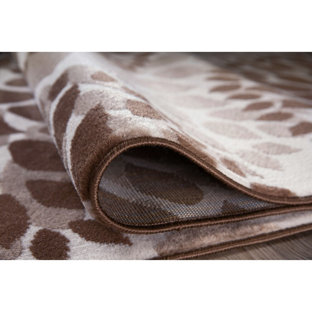 Tappeto moderno con cerchi floreali della World Rug Gallery