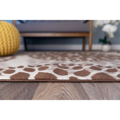 Tappeto moderno con cerchi floreali della World Rug Gallery