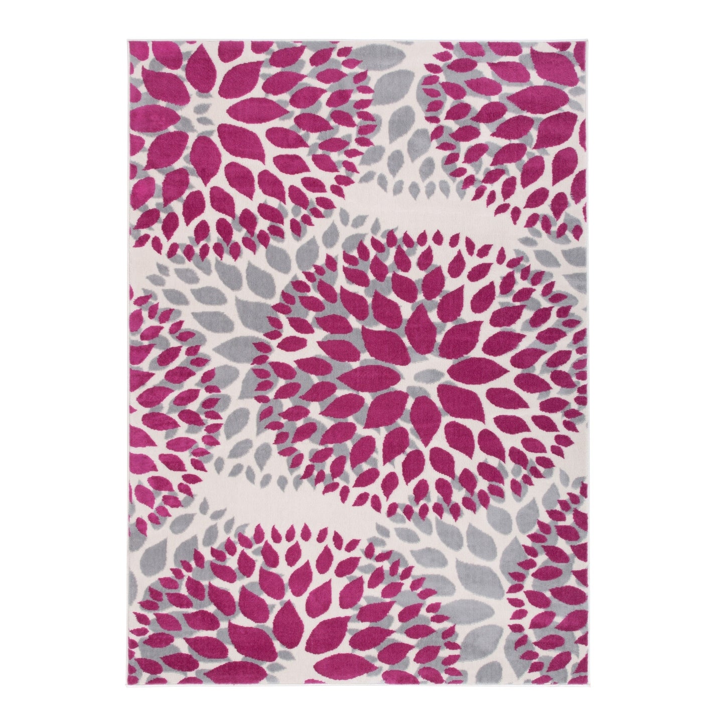 Tappeto moderno con cerchi floreali della World Rug Gallery