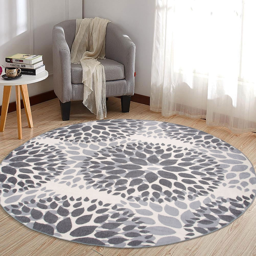 Tappeto moderno con cerchi floreali della World Rug Gallery
