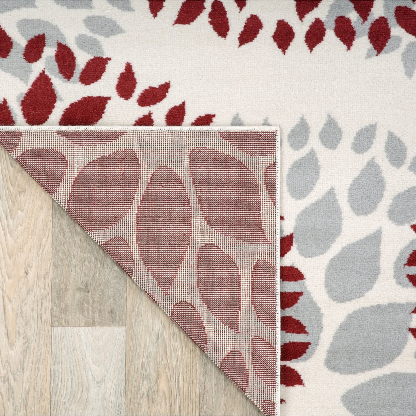 Tappeto moderno con cerchi floreali della World Rug Gallery