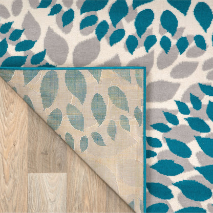 Tappeto moderno con cerchi floreali della World Rug Gallery