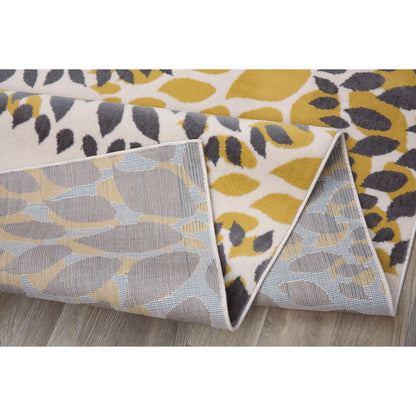 Tappeto moderno con cerchi floreali della World Rug Gallery