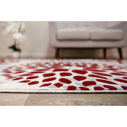 Tappeto moderno con cerchi floreali della World Rug Gallery