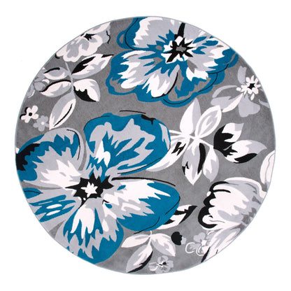 Tappeto moderno con motivo floreale della World Rug Gallery