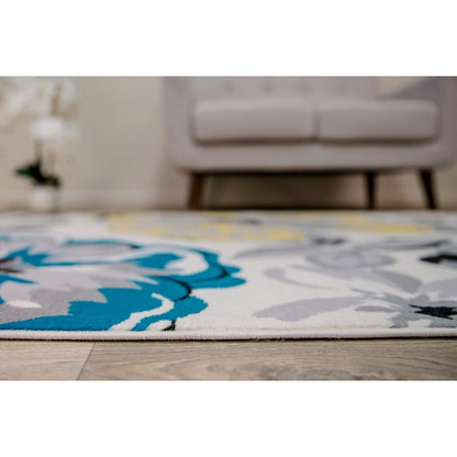 Tappeto moderno con motivo floreale della World Rug Gallery